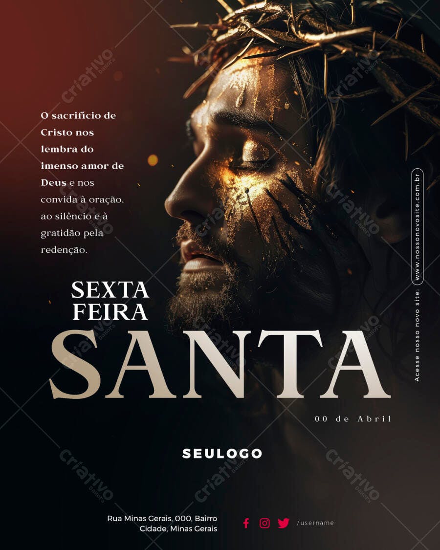 Flyer Sexta-Feira Santa PSD Editável