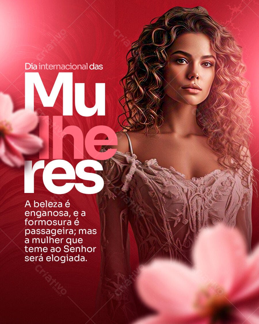 Flyer Dia Internacional da Mulher PSD Editável