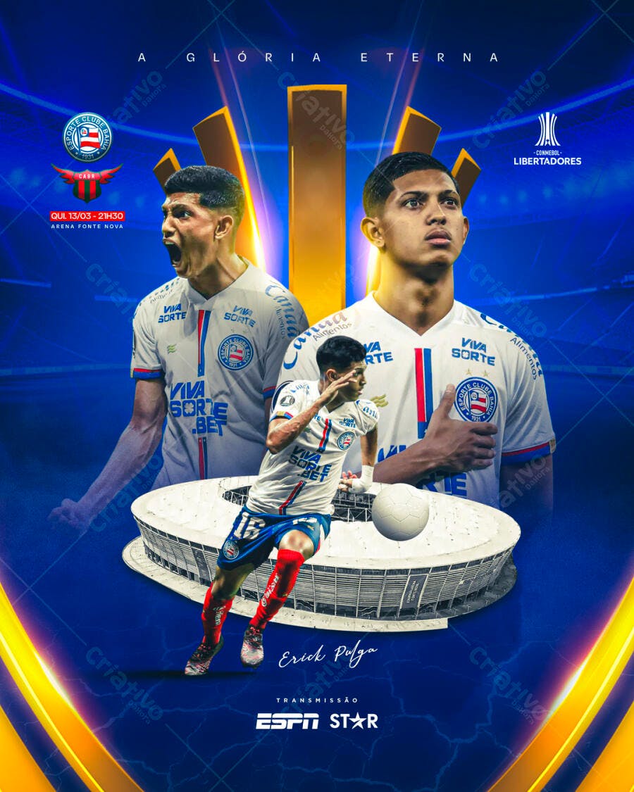 Flyer Esporte Clube Bahia PSD Editável