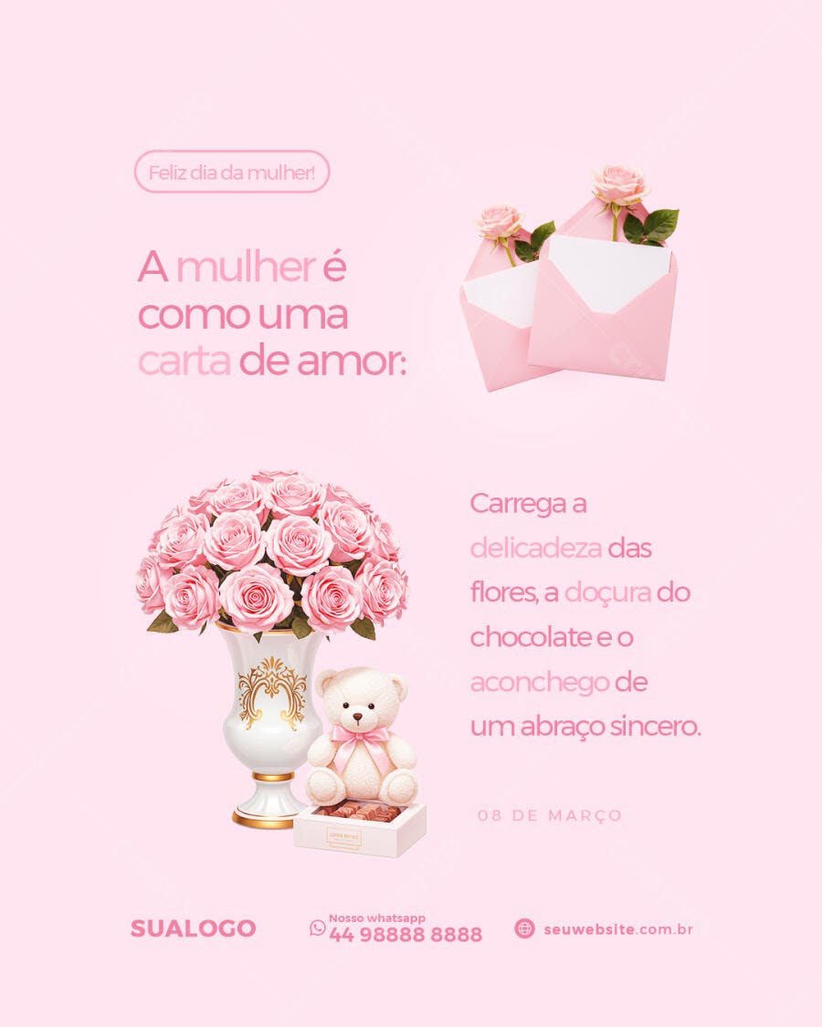 Postagem Dia da Mulher PSD Editável