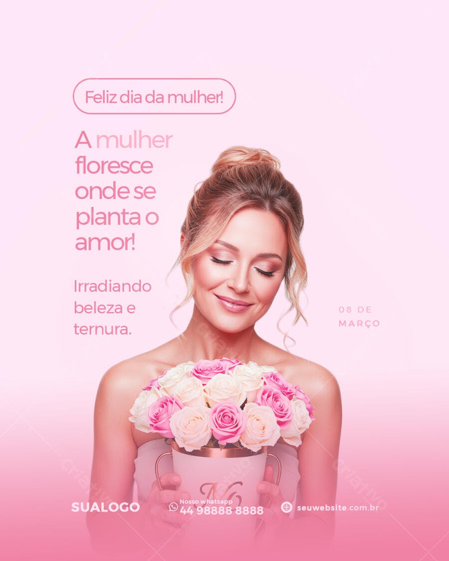 Postagem Dia Internacional da Mulher PSD Editável