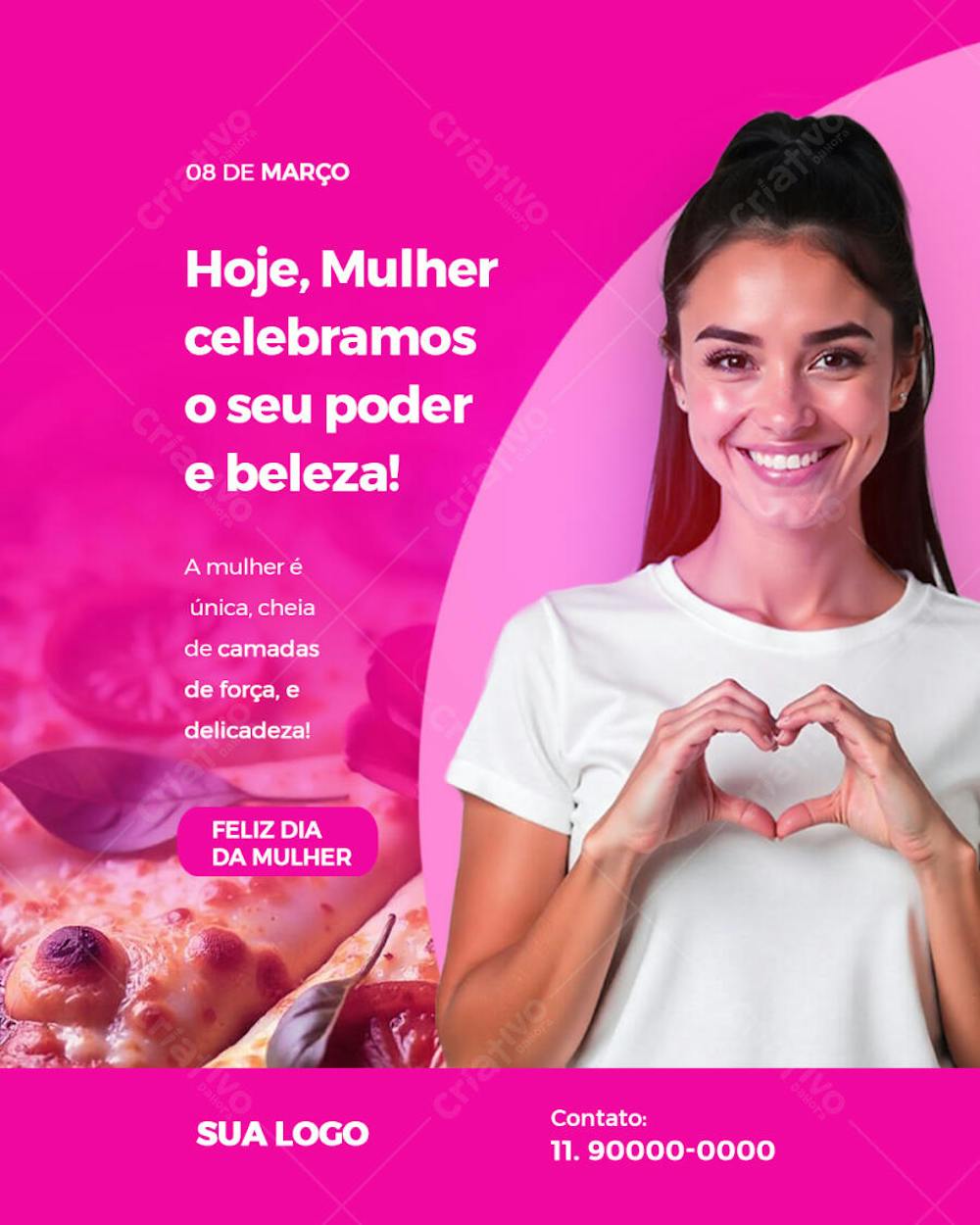 Dia da mulher pizzaria