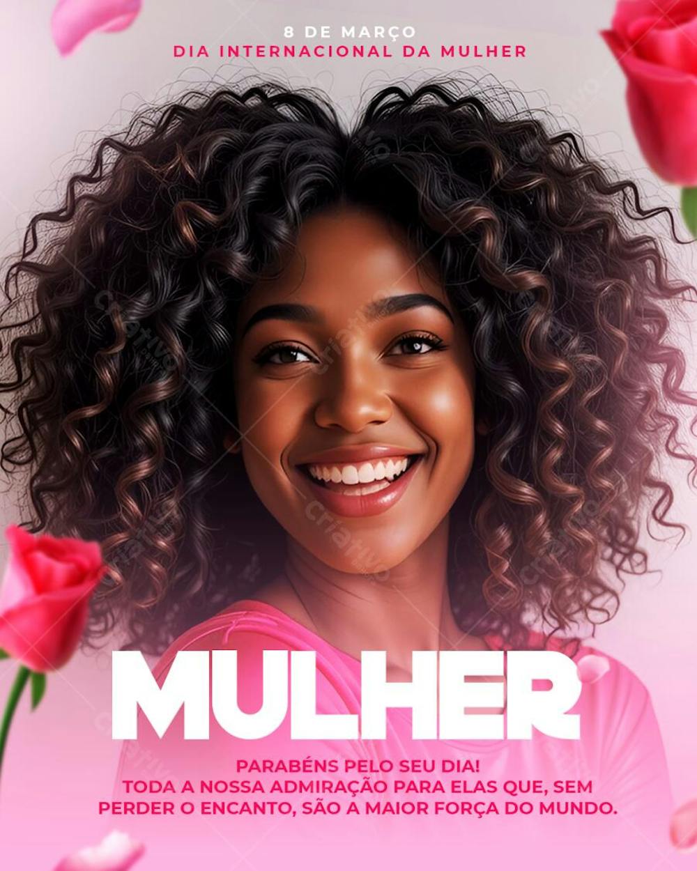 Flyer Dia da mulher arte PSD FEED Editável
