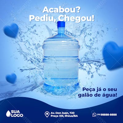 Feed Post Venda de Água Social Media