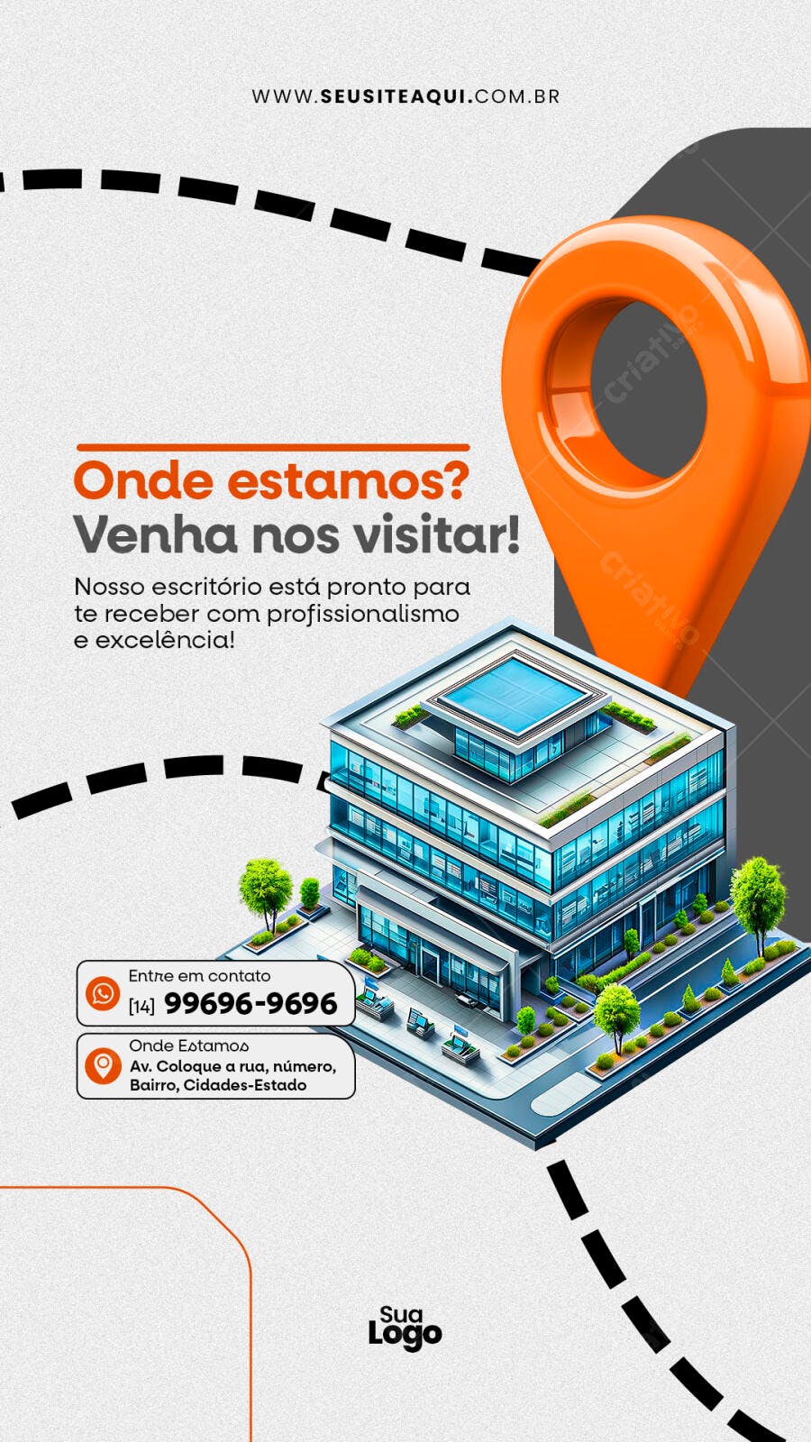 Flyer Localização Empresa PSD Editável