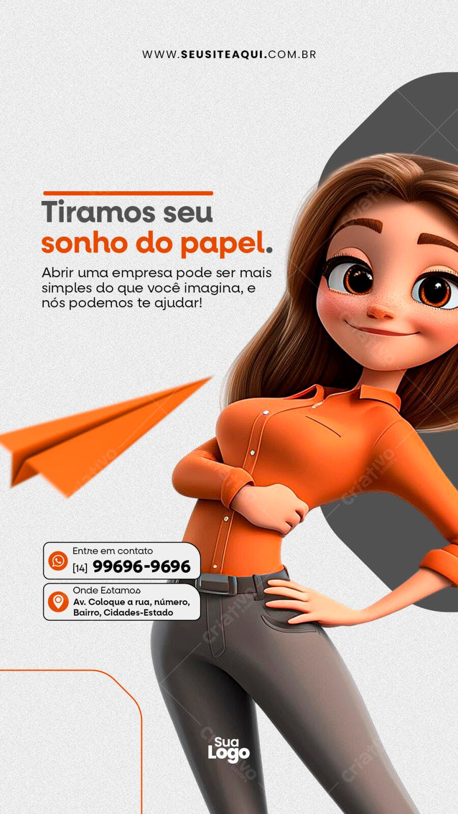 Flyer para Empreendedoras PSD Editável
