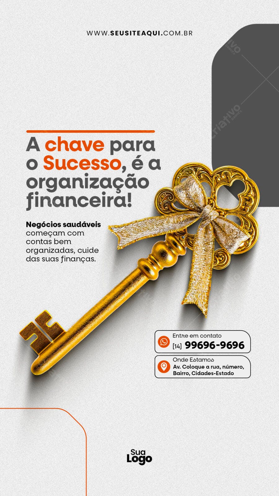 Flyer Organização Financeira PSD Editável