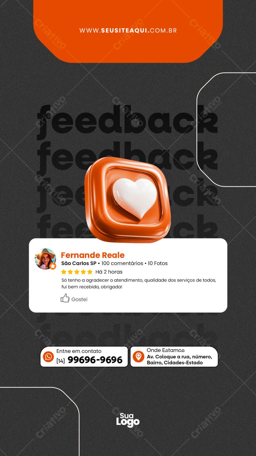 Postagem de Feedback PSD Editável