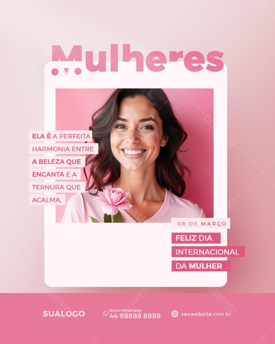 Postagem Dia Internacional da Mulher PSD Editável