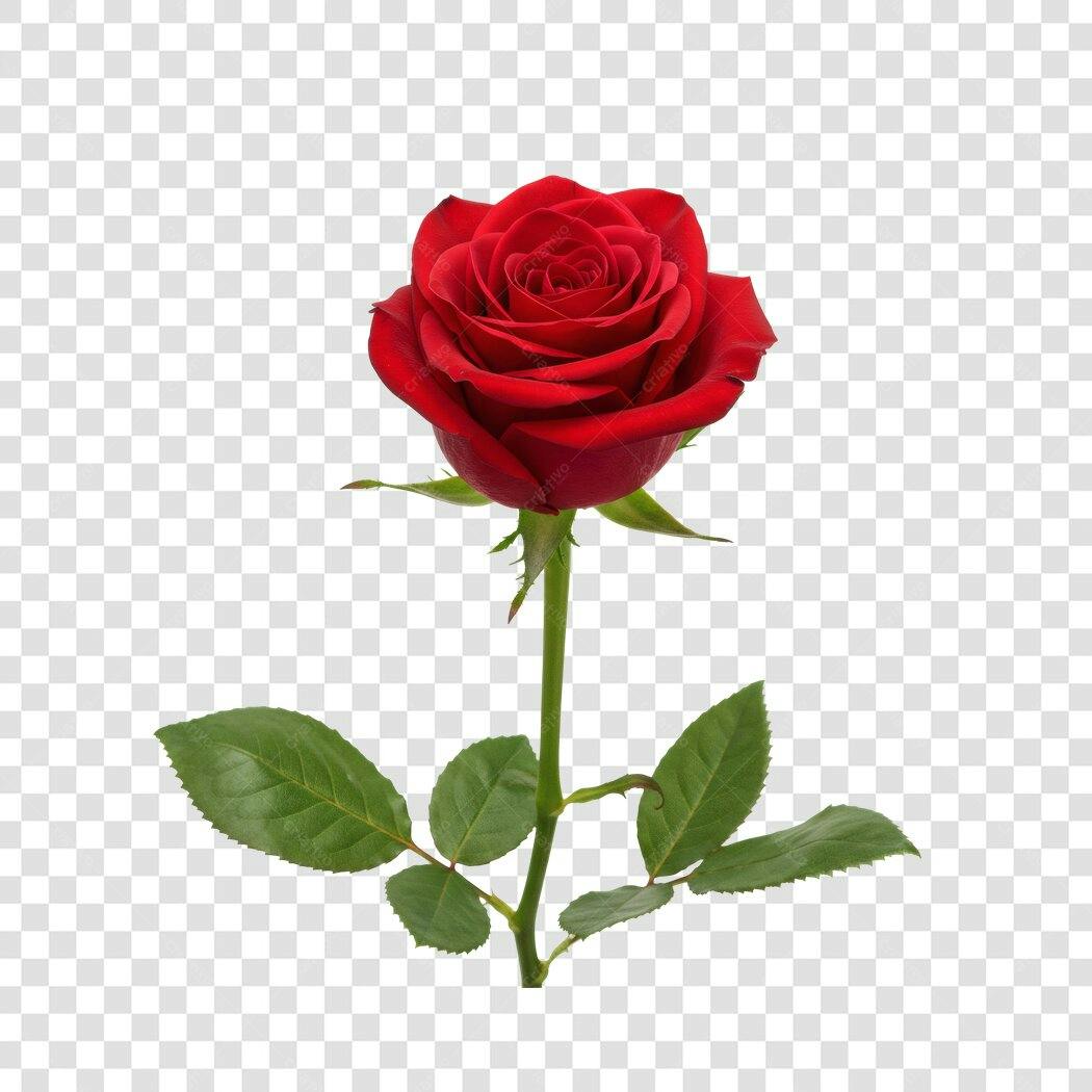 Imagem Rosa Vermelha PNG com fundo transparente