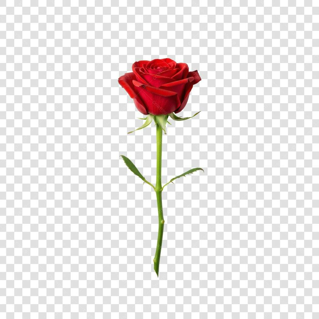 Imagem Rosa Vermelha PNG com fundo transparente