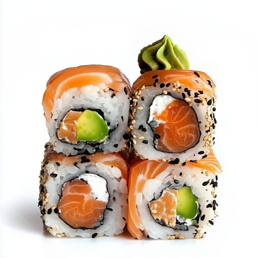 Sushi Filadélfia com Salmão e Abacate