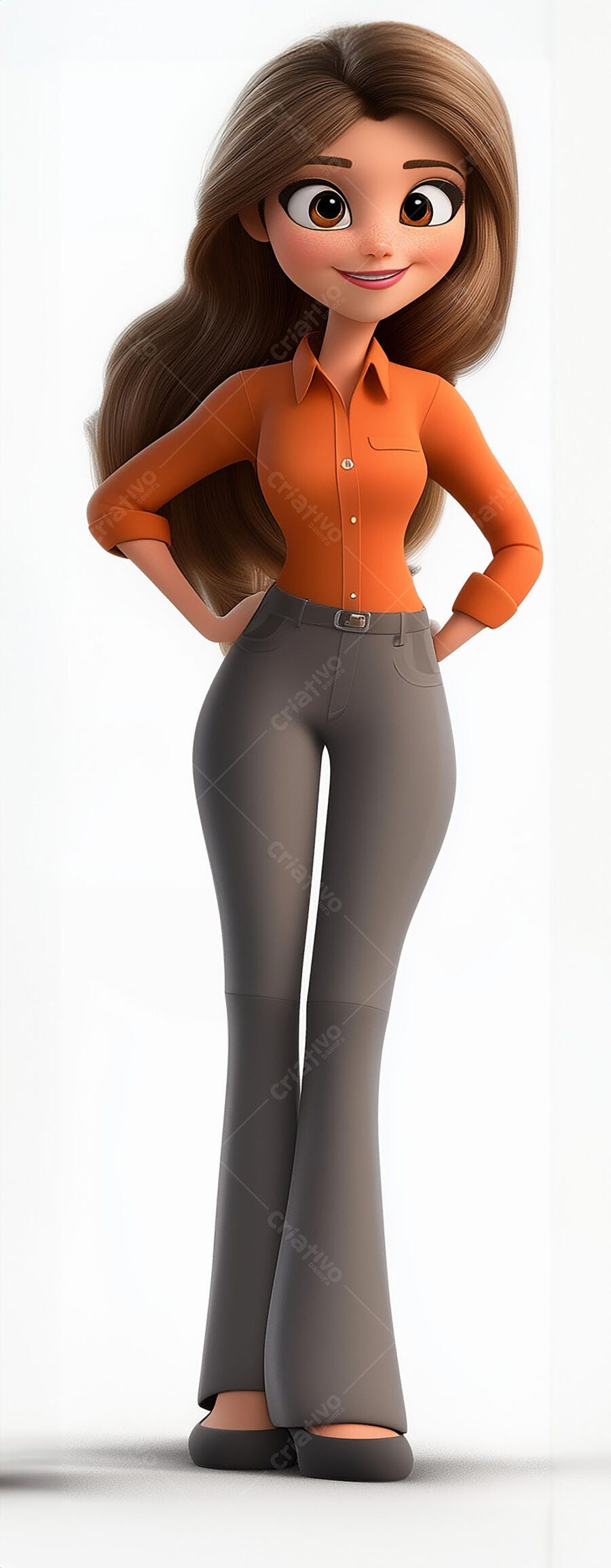 Mulher animada em roupa profissional