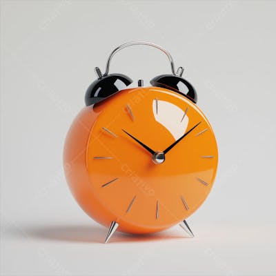 relógio 3d laranja