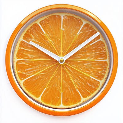 relógio 3d laranja