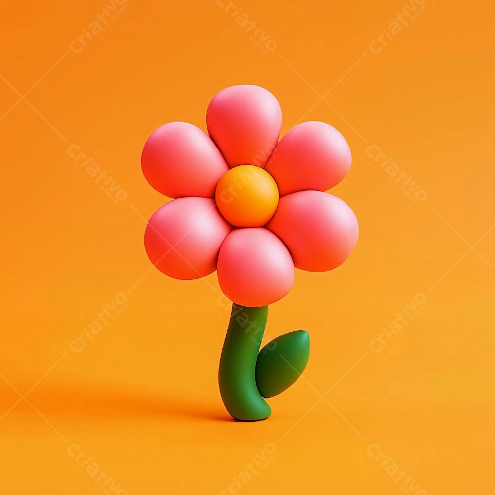 Flor laranja e vermelho