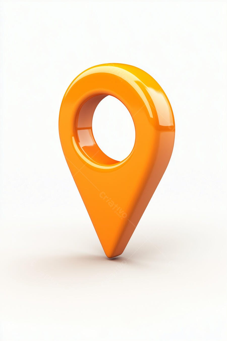 Marcadores de Mapa Laranja 3D