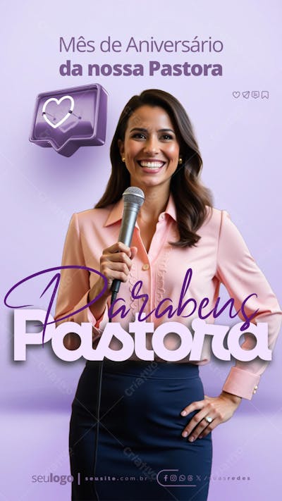 PARABÉNS PASTORA FELIZ ANIVERSÁRIO GOSPEL