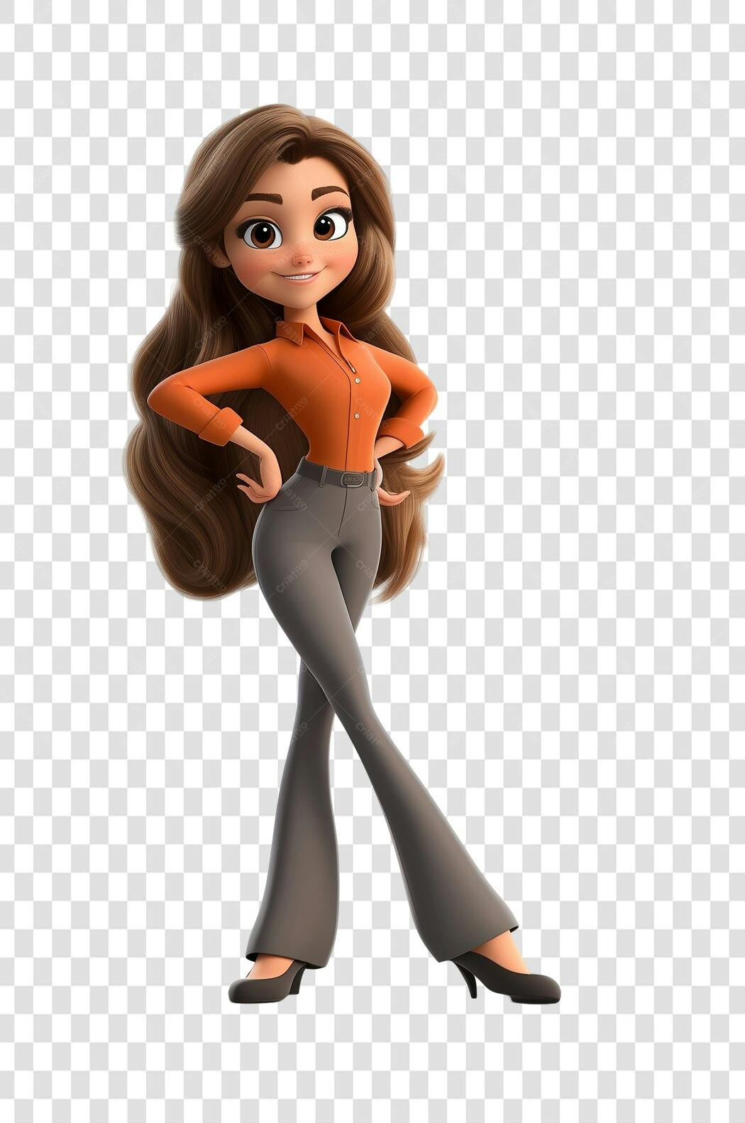 Avatar Mulher Negócios PNG com fundo transparente