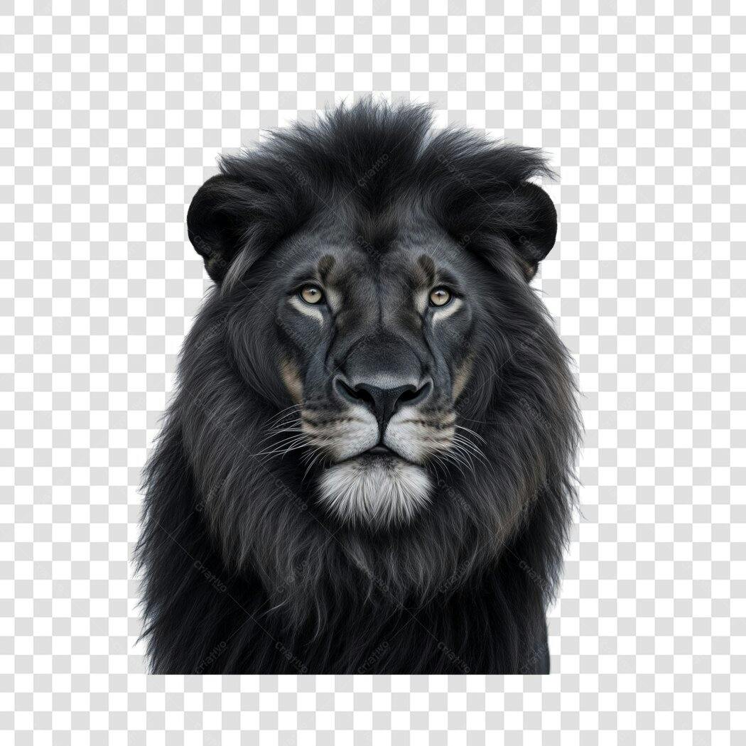 Logo Leão Preto PNG com fundo transparente