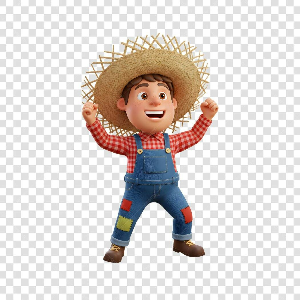 Ilustração Caipira Festa Junina PNG com fundo transparente