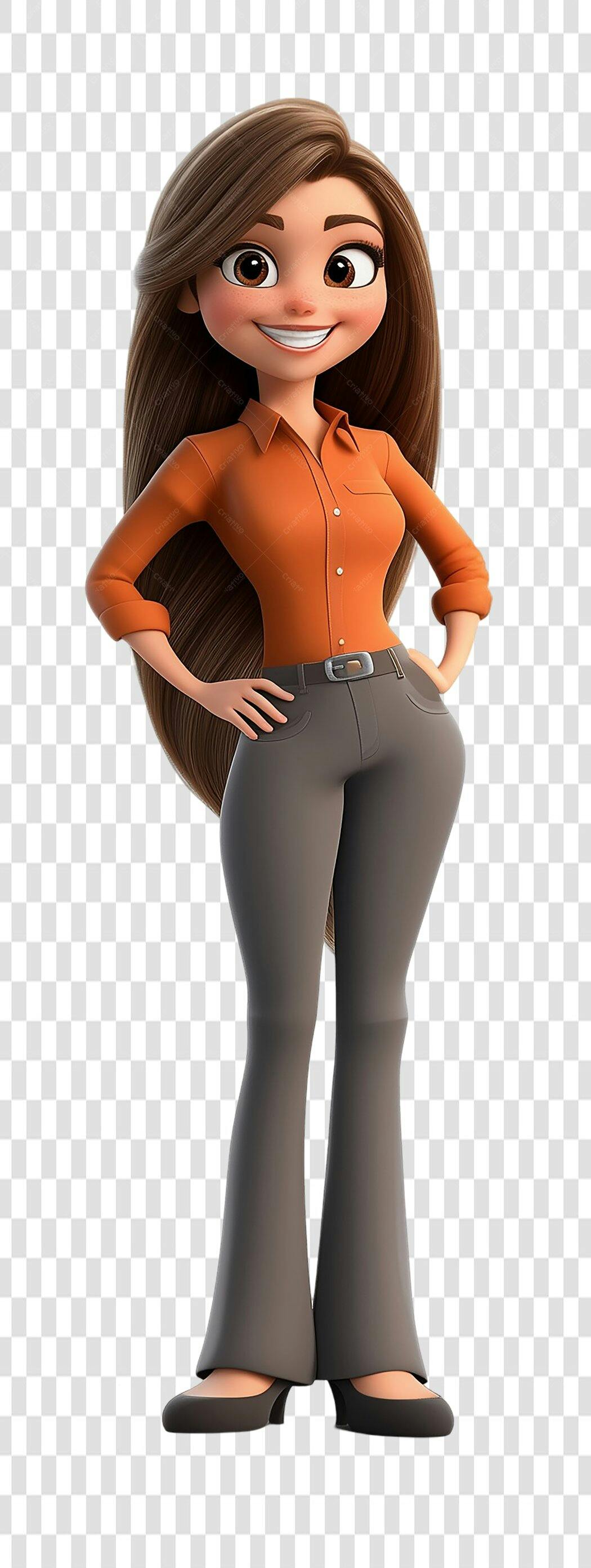 Avatar Mulher PNG com fundo transparente