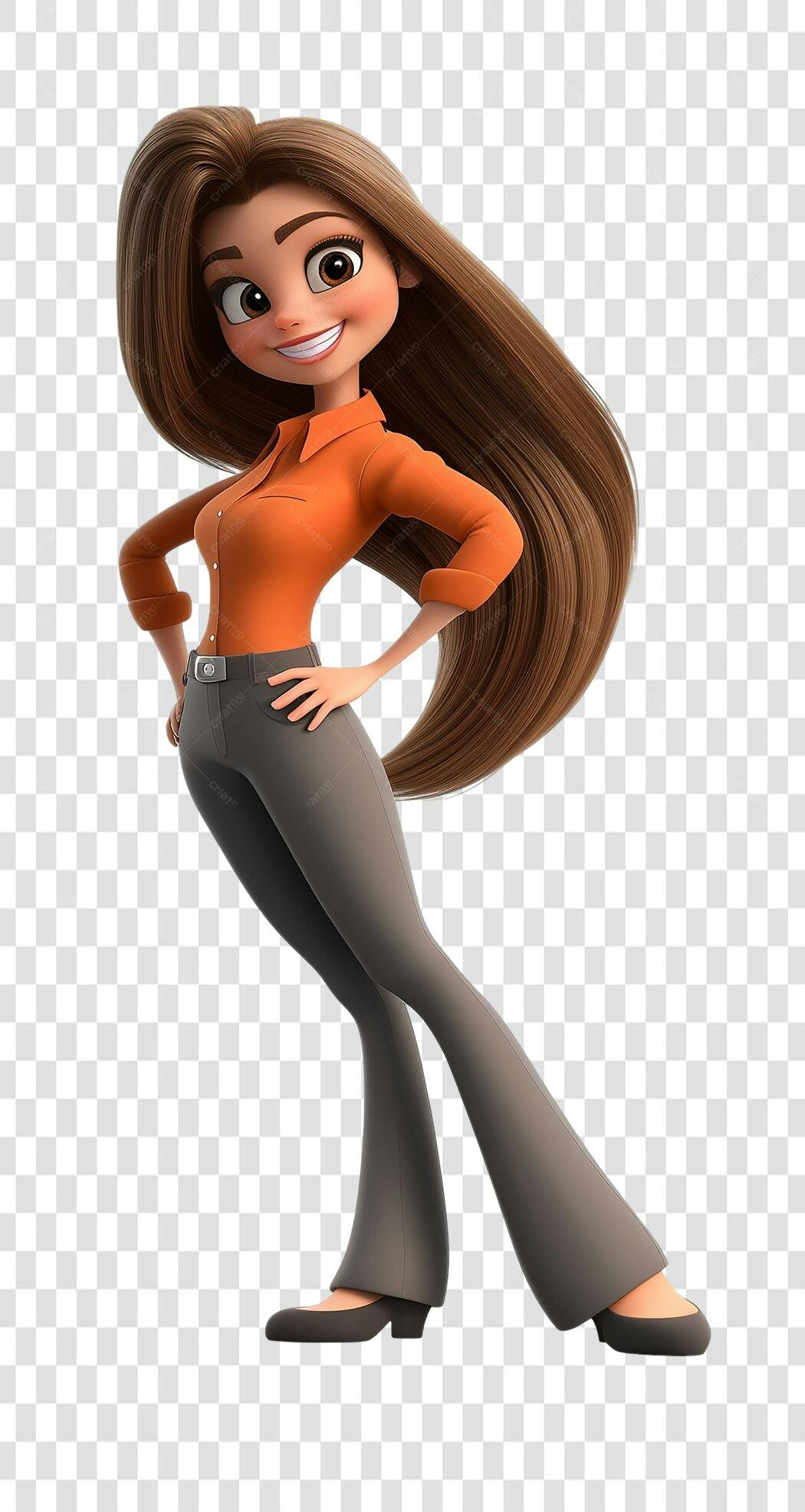 Avatar mulher PNG com fundo transparente