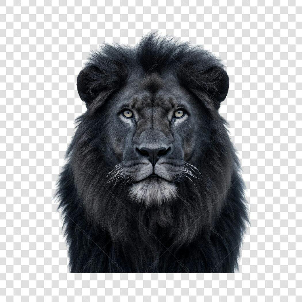 Logo Leão Preto PNG com fundo transparente