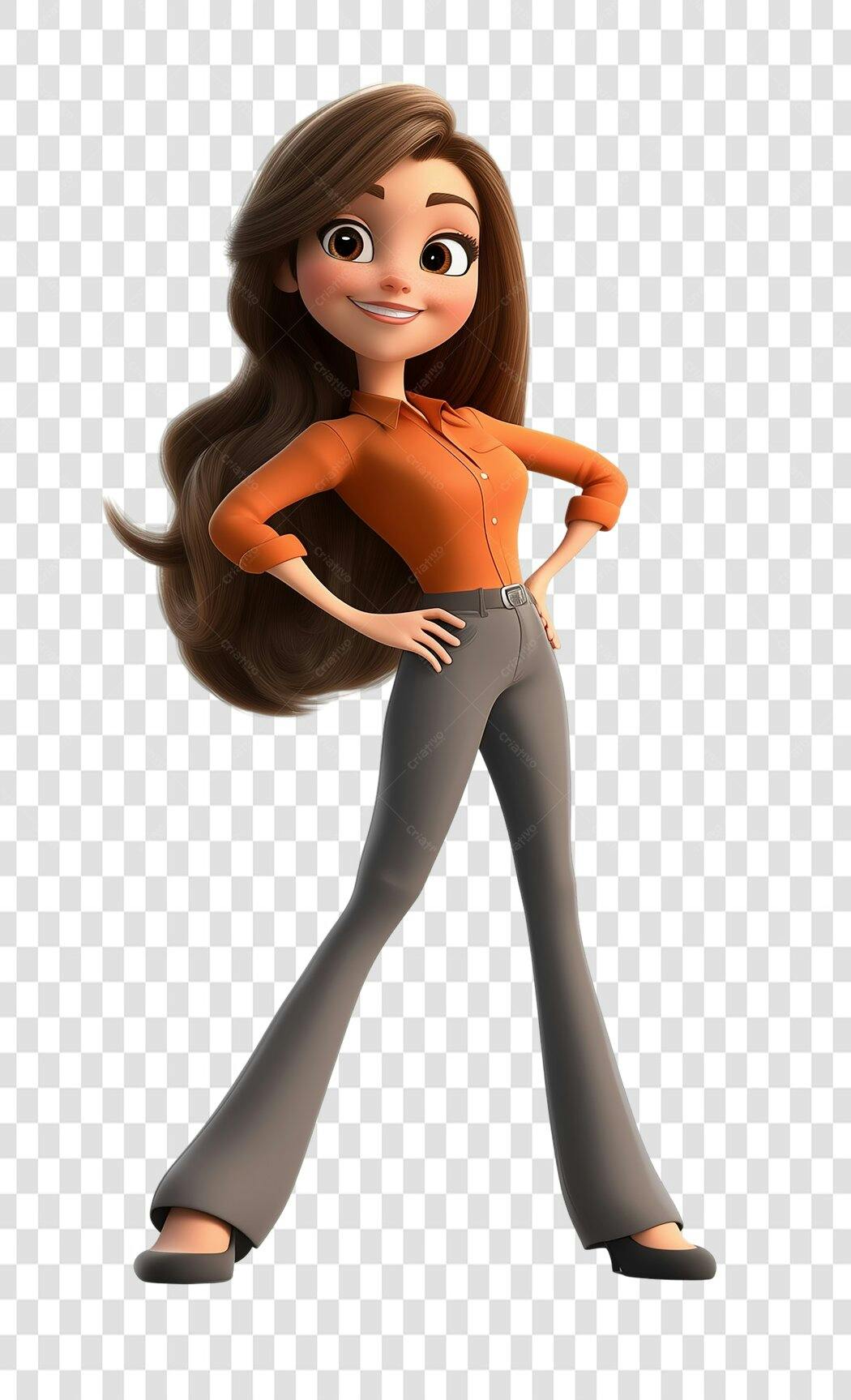 Avatar mulher negócios PNG com fundo transparente