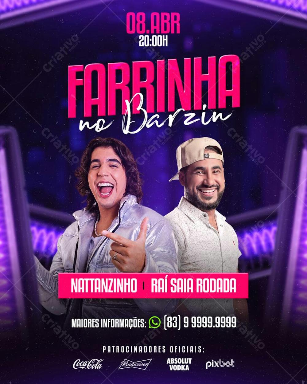 FLYER PSD EVENTO FARRINHA NO BARZIN FEED