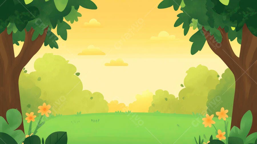 Paisagem campestre ao entardecer