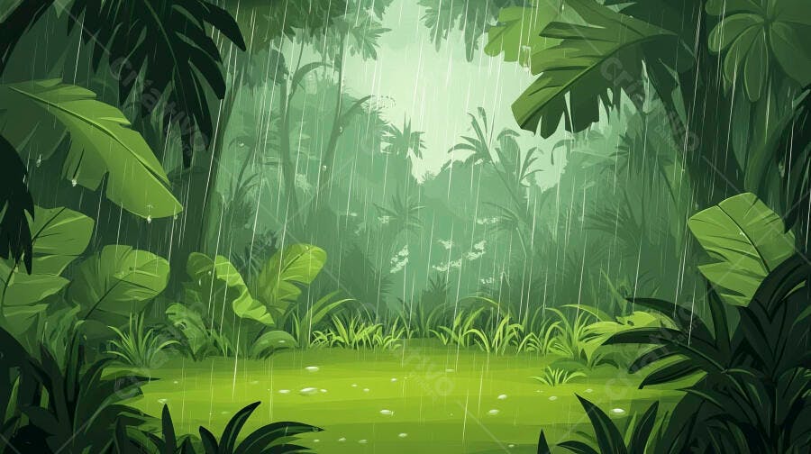 Floresta Tropical sob Chuva