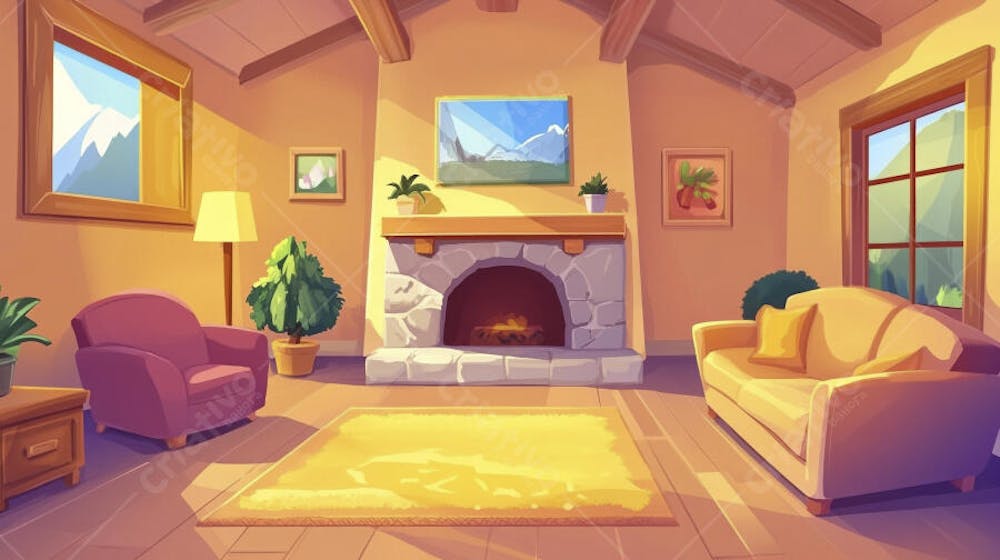 Sala de Estar Aconchegante