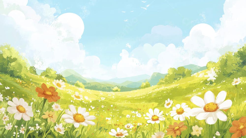 Campo Florido no Verão