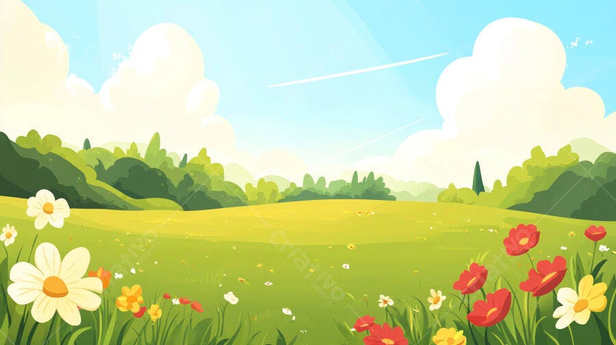 Campo florido Primavera Verão