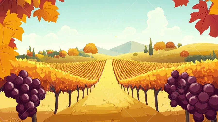 Videira Outono Colheita Uvas