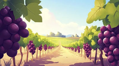 Vinhedo na Época da Colheita