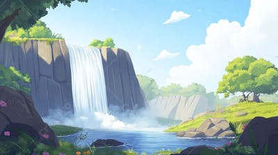 Cachoeira na Primavera