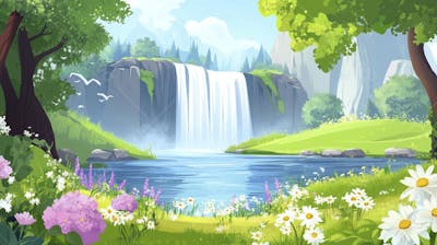 Cachoeira na Primavera