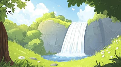 Cachoeira na Primavera