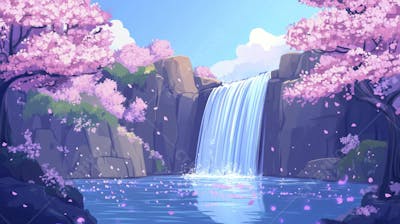 Cachoeira na Primavera