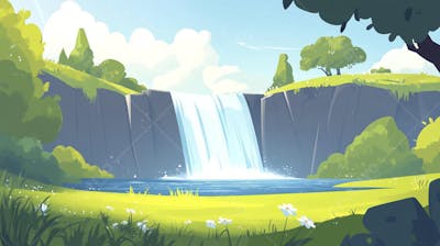 Cachoeira na Primavera