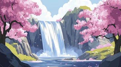 Cachoeira na Primavera