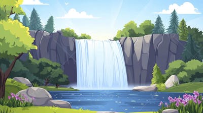 Cachoeira na Primavera