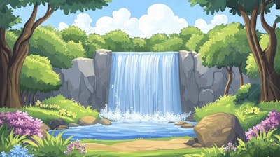 Cachoeira na Primavera