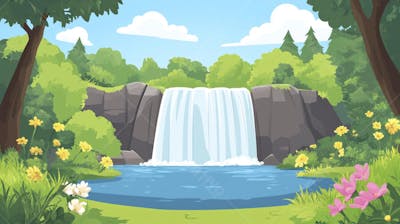 Cachoeira na Primavera