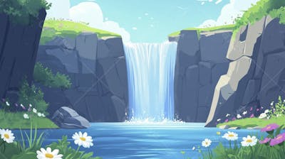 Cachoeira na Primavera