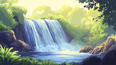 Cachoeira na Primavera