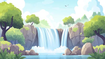Cachoeira na Primavera