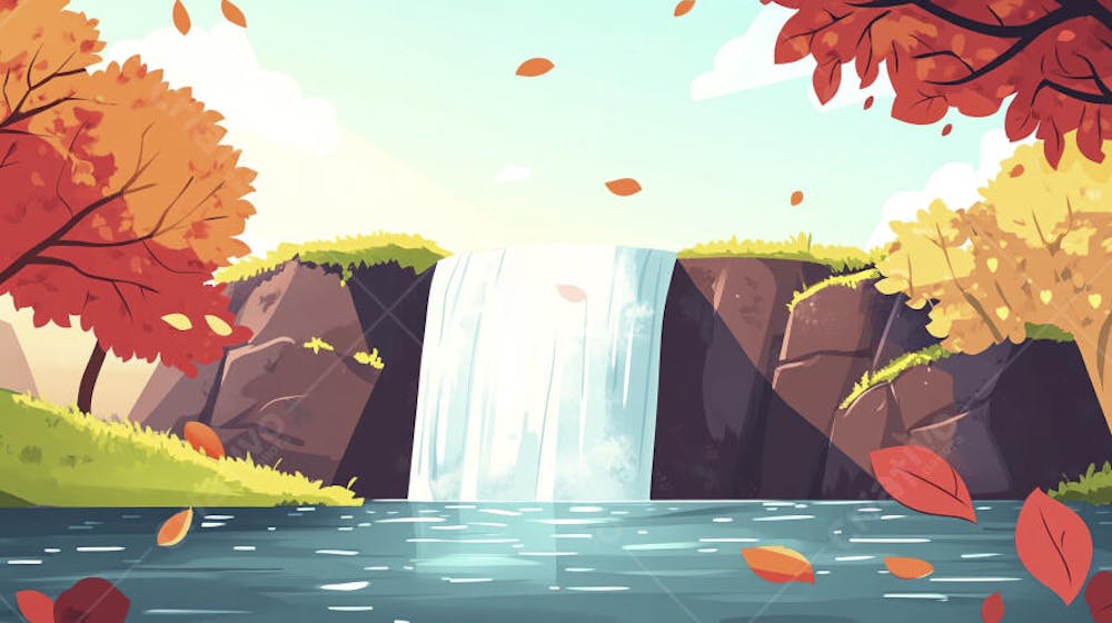 Cachoeira na Primavera